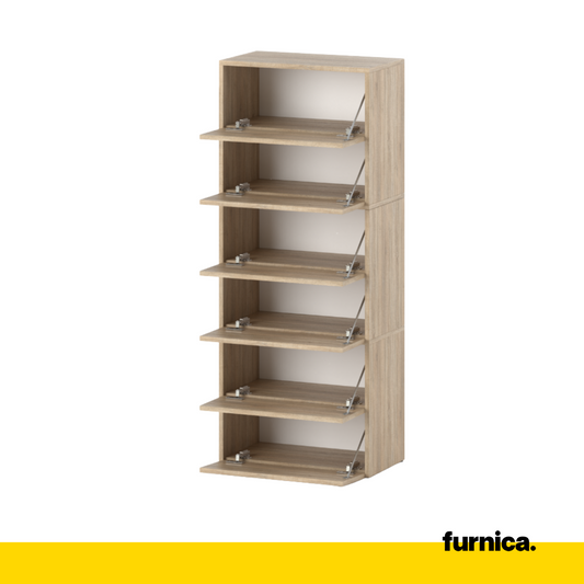 JACK - Scarpiera legno - Portaoggetti a 6 ripiani - Rovere Sonoma A150cm L60cm P36cm