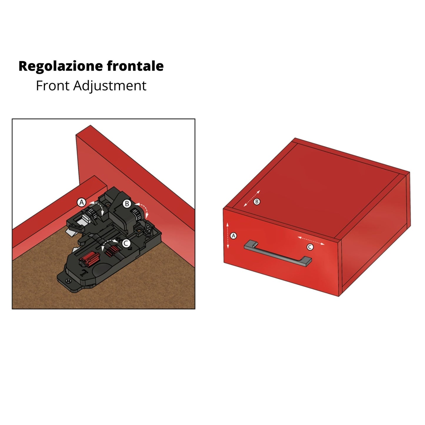 Sistemi per cassetti ammortizzate estrazione totale (sinistra e destra)