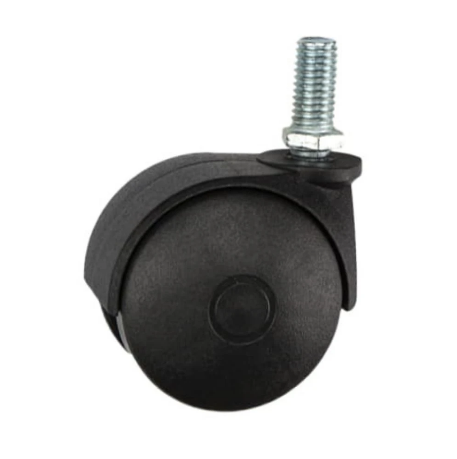 Ruota Piroettante per Mobili in Plastica con Filetto M8 - Ø60mm