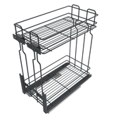 Cestello estraibilie per cucina 40cm - 2 ripiani - Antracite