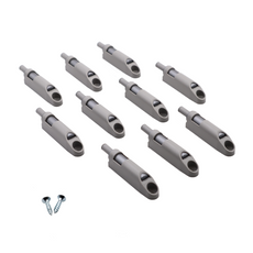 Push Pull per Ante Grigio + adattatore (10 pezzi)