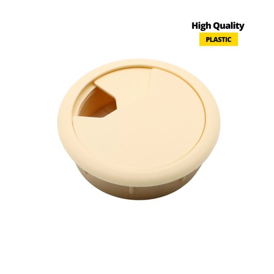 Passacavo in plastica per scrivania Ø60mm - Creme