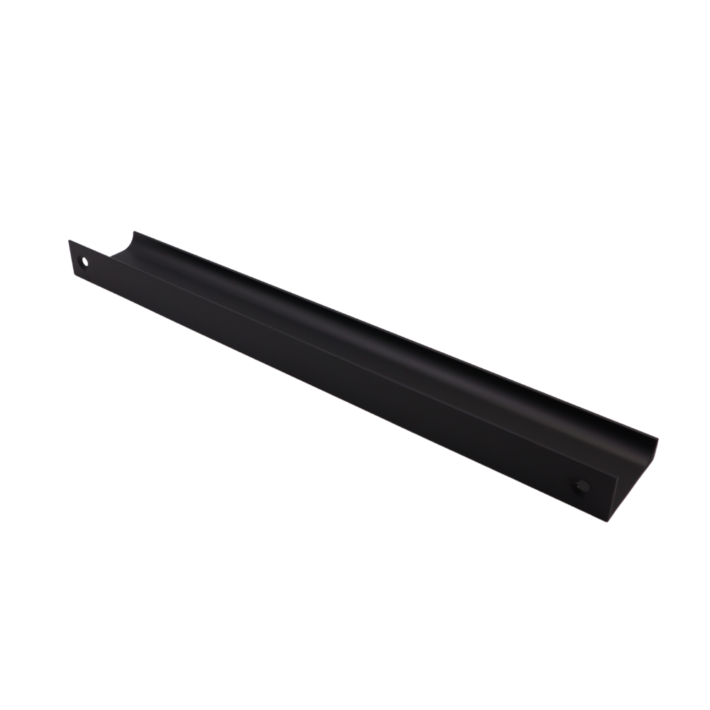 Maniglia per Mobili in Alluminio Nero - 256mm (Lunghezze totali 276mm)
