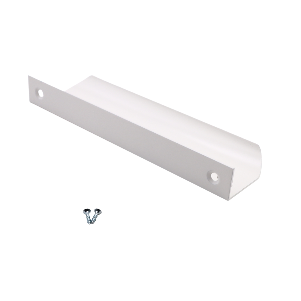 Maniglia per Mobili a profilo tondo Bianco - 128mm (Lunghezze totali 148mm)