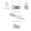Serratura per cassetta postale con piastra a camma diritta 19x30mm, Cromo