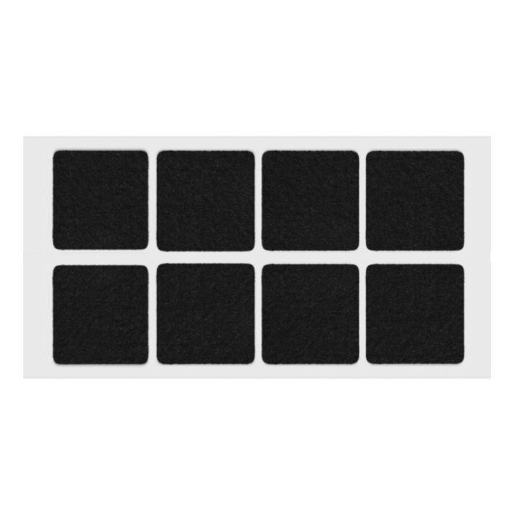 Feltrini adesivi per Mobili 50x50mm - Nero