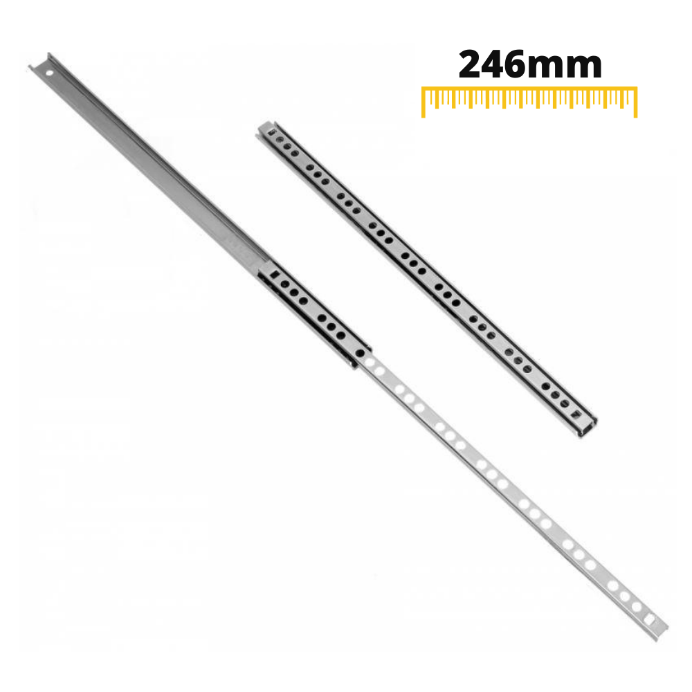 Guide per cassetti con cuscinetti a sfera 246mm - H17 (sinistra e destra)