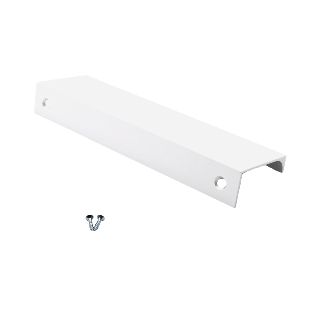 Maniglia per Mobili in Alluminio Bianco - 128mm (Lunghezze totali 148mm)