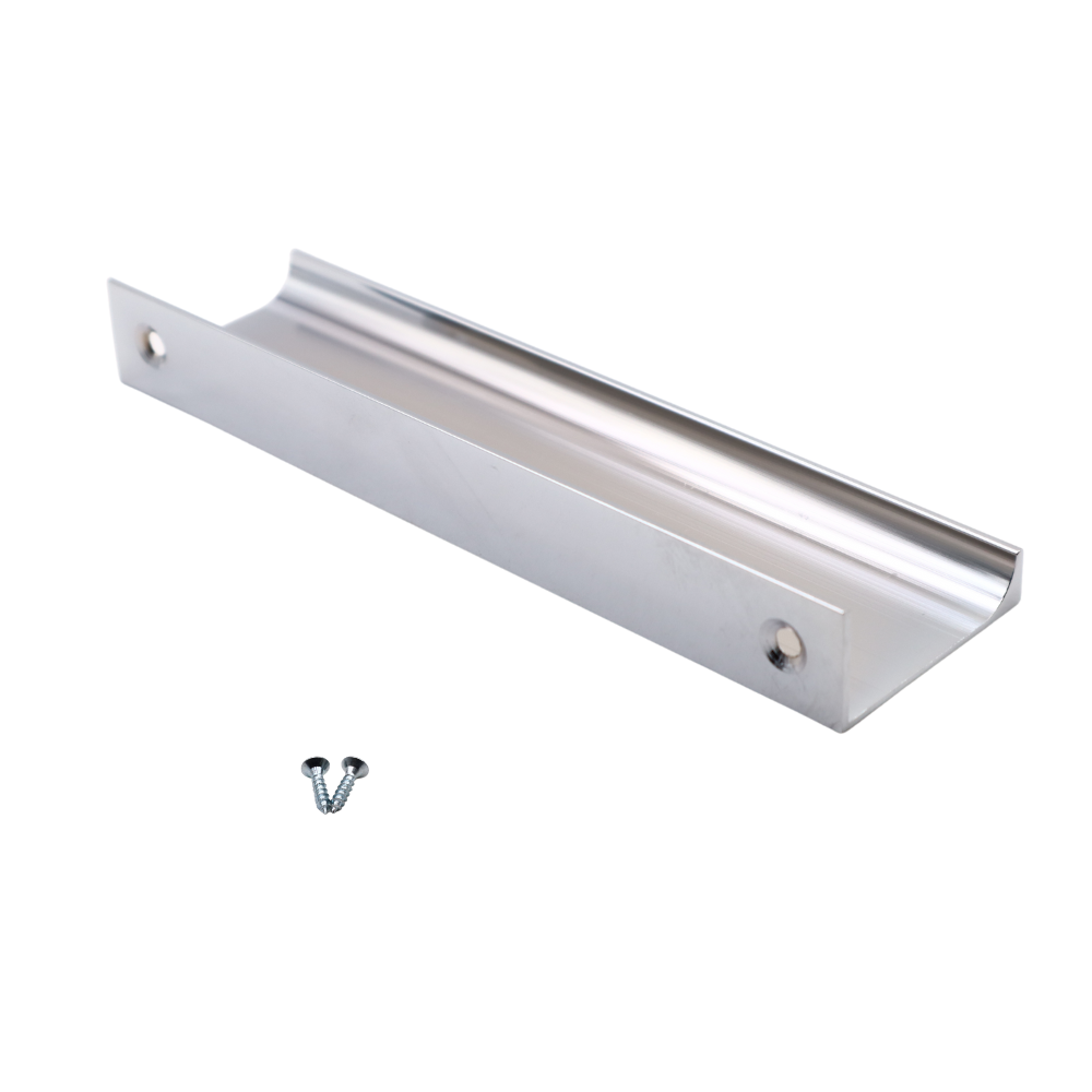 Maniglia per Mobili in Alluminio Cromo - 128mm (Lunghezze totali 148mm)