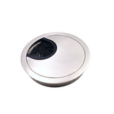 Passacavo scrivania in metallo Ø60 - Acciaio spazzolato