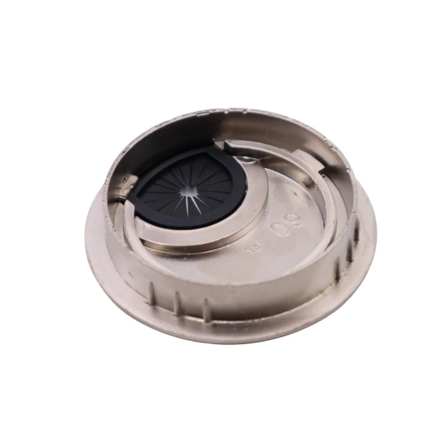 Passacavo scrivania in metallo con foro in gomma Ø60 - Raso