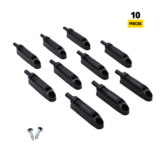 Push Pull per Ante Nero + adattatore (10 pezzi)