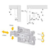Staffa regolabile per mobile 3D Premium - Marrone
