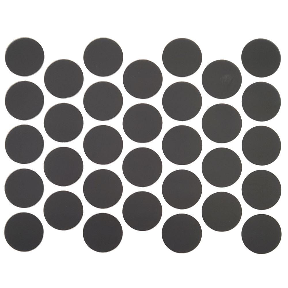 Tappi coprivite adesivi - Nero opaco Ø18