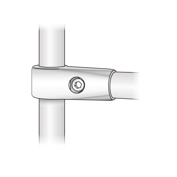 Connettore a braccio singolo per asta appendiabiti 25mm - Cromo NTP