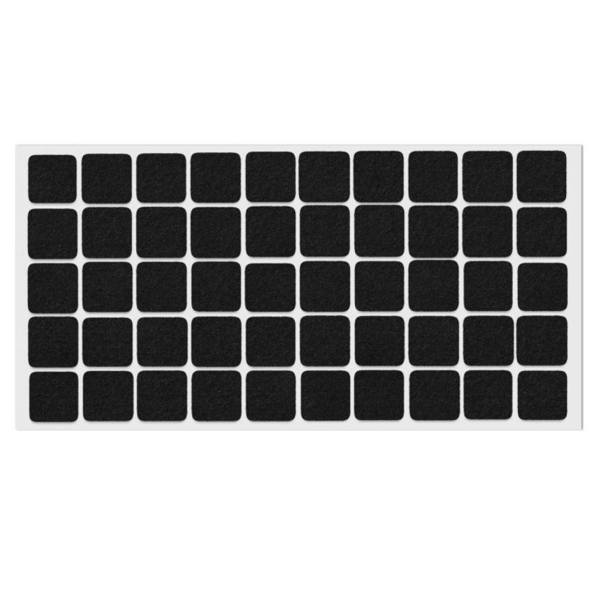 Feltrini adesivi per Mobili 20x20mm - Nero, Marrone, Bianco NTP Nero