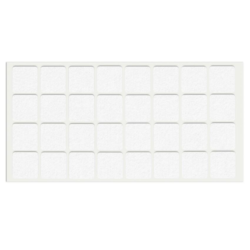Feltrini adesivi per Mobili 25x25mm - Nero, Marrone, Bianco NTP Bianco