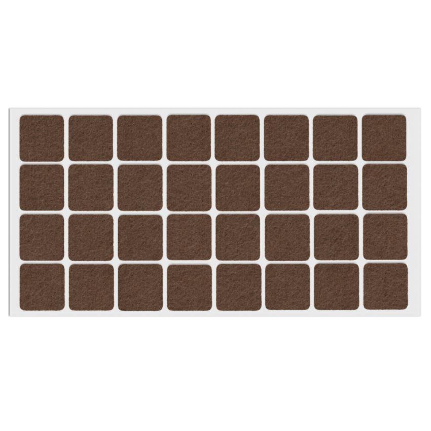 Feltrini adesivi per Mobili 25x25mm - Nero, Marrone, Bianco NTP Marrone