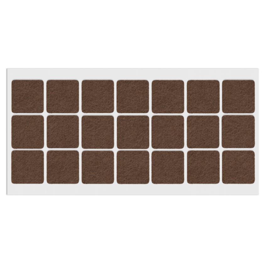 Feltrini adesivi per Mobili 30x30mm - Nero, Marrone, Bianco NTP Marrone