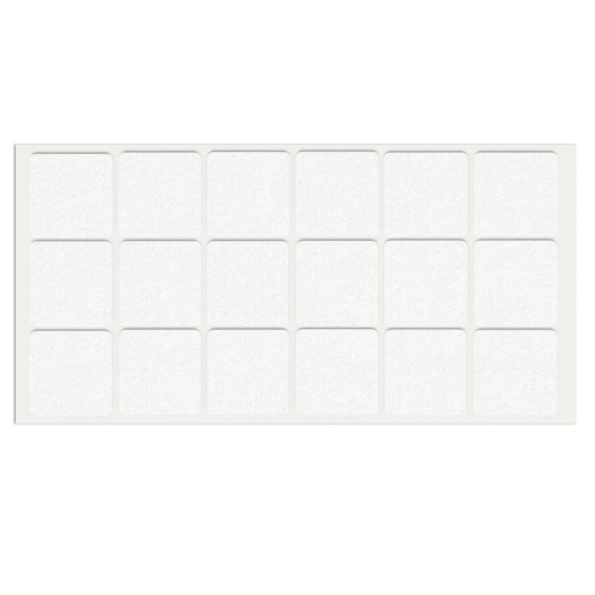 Feltrini adesivi per Mobili 35x35mm - Nero, Marrone, Bianco NTP Bianco