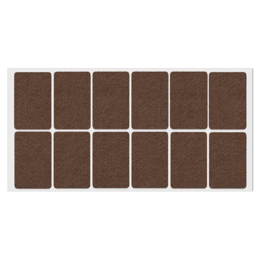 Feltrini adesivi per Mobili 35x55mm - Nero, Marrone, Bianco NTP Marrone