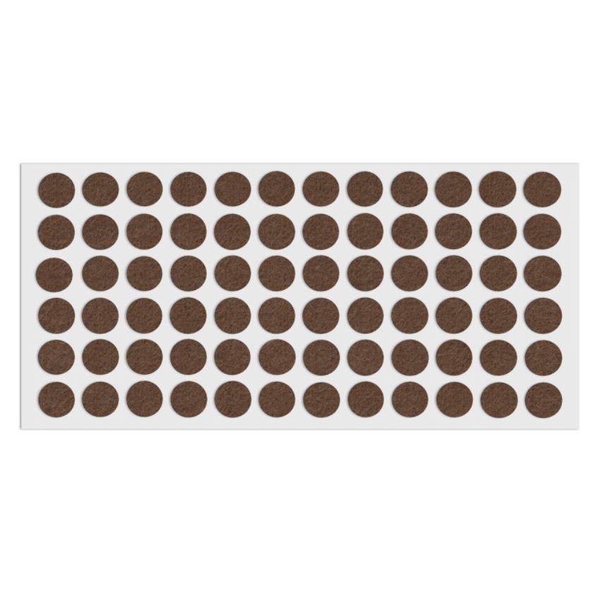 Feltrini adesivi per Mobili Ø15mm - Nero, Marrone, Bianco NTP Marrone
