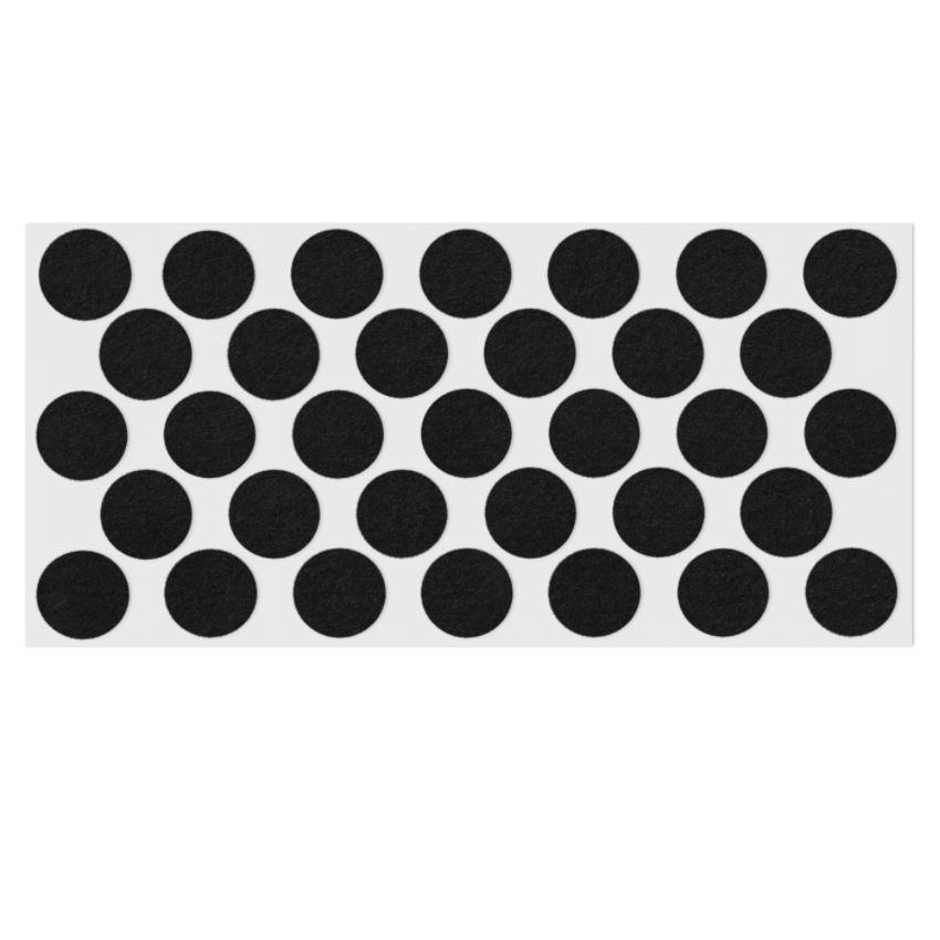 Feltrini adesivi per Mobili Ø24mm - Nero, Marrone, Bianco NTP Nero