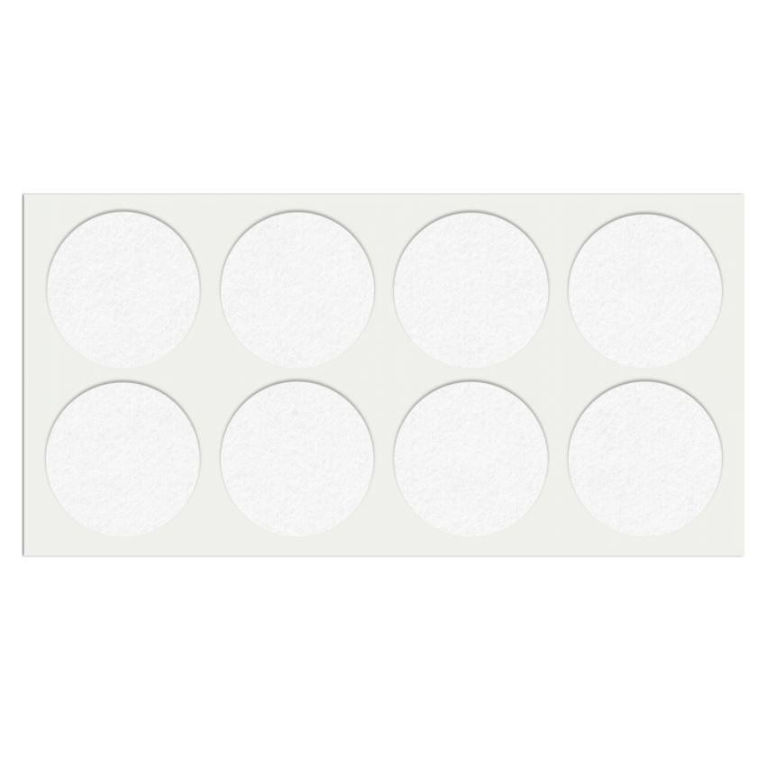 Feltrini adesivi per Mobili Ø50mm - Nero, Marrone, Bianco NTP Bianco