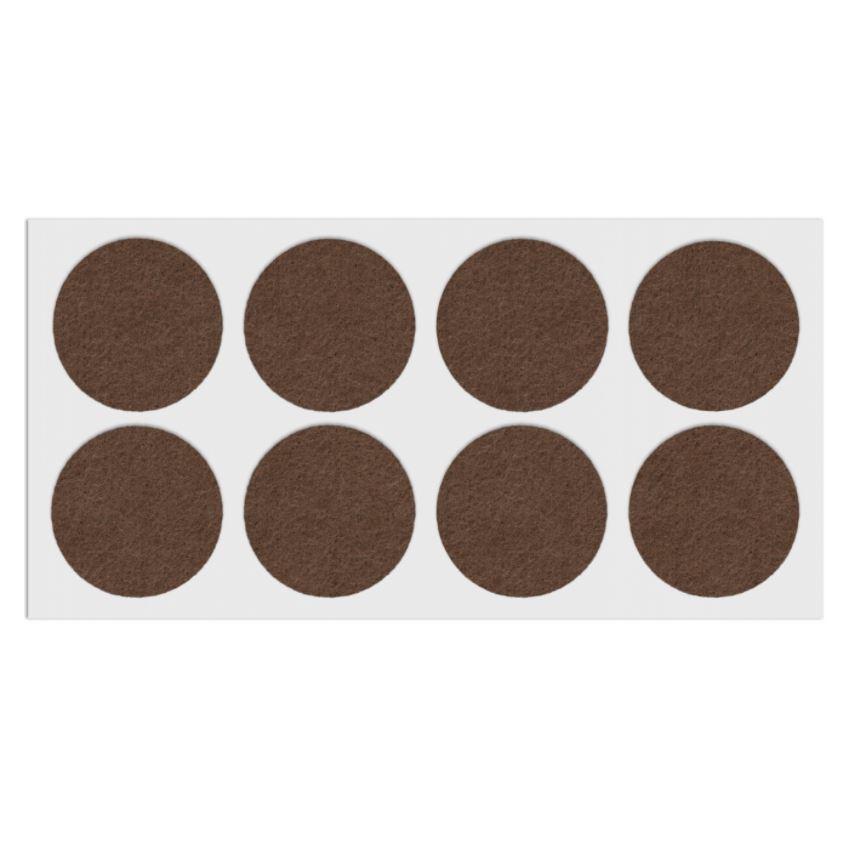 Feltrini adesivi per Mobili Ø50mm - Nero, Marrone, Bianco NTP Marrone