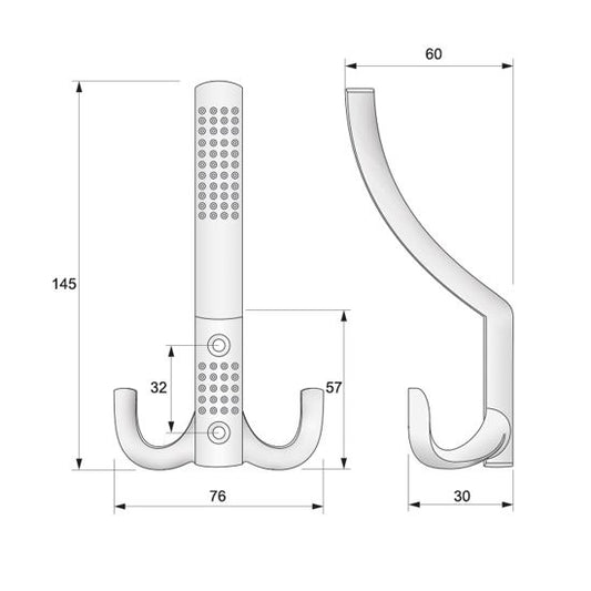 Gancio Appendiabiti moderni WP05 - Cromo NTP