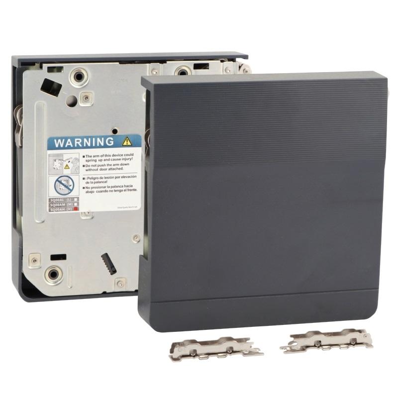 Guarnitura per ante a ribalta Soft Close (Sinistra + Destra) - Bianco/Nichel Furnica