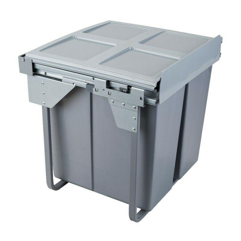 Pattumiera estraibile sottolavello 2 secchi x 34L - 60cm Furnica