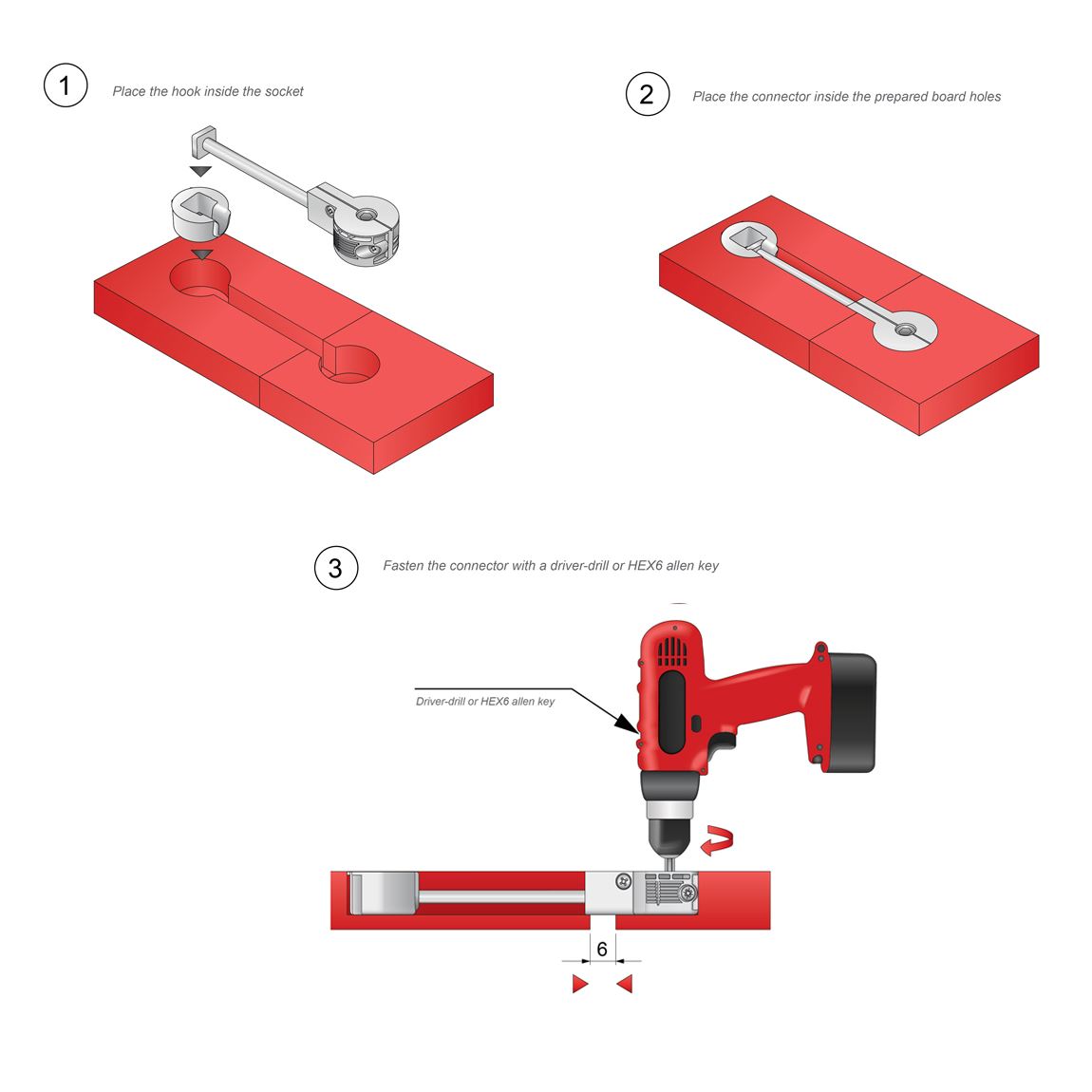 Piano di lavoro connettore veloce 150mm NTP