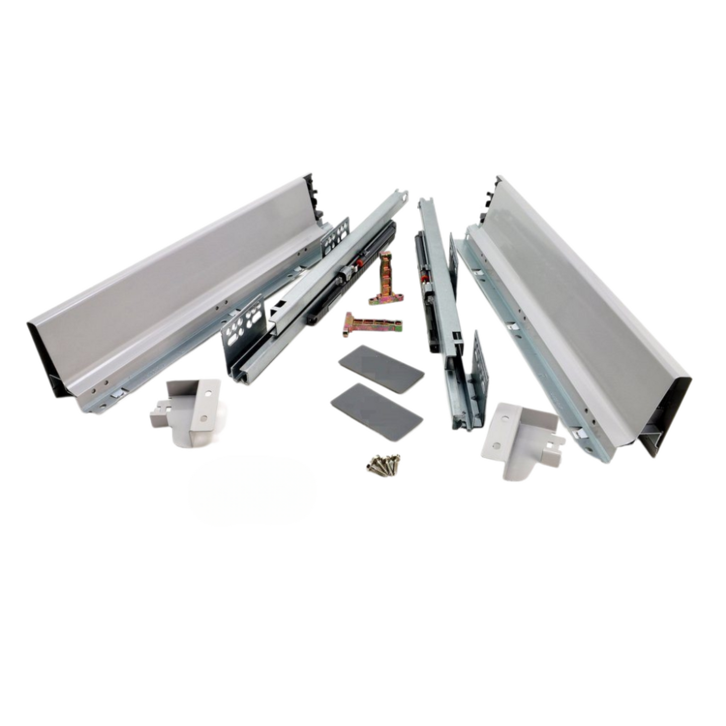 Sistemi per cassetti ammortizzate Baso - Altezza 68mm - Argento 600mm