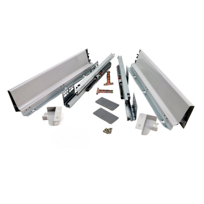 Sistemi per cassetti ammortizzate Baso - Altezza 68mm - Argento 550mm
