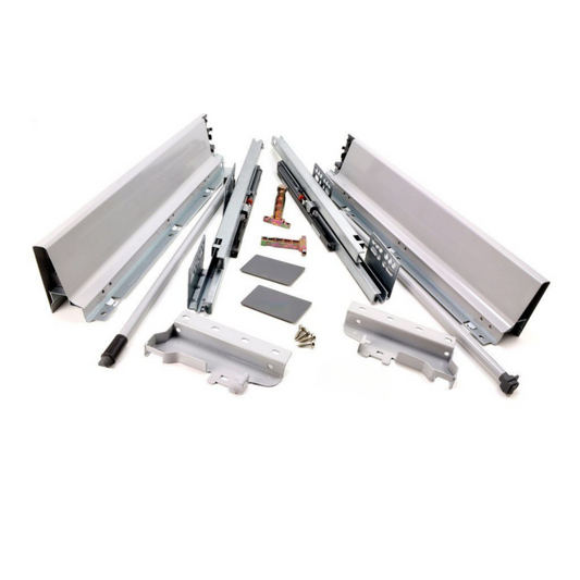 Sistemi per cassetti ammortizzate Mezzo - Altezza 142mm - Argento