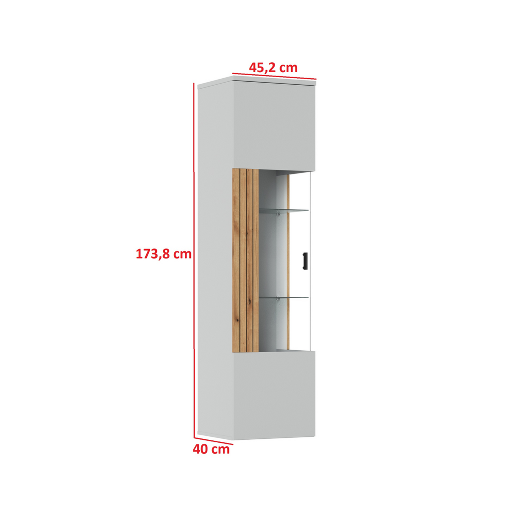 VERO - Set di mobili per il soggiorno - Grigio cenere / Rovere Evoke Costa