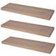 Mensola a scomparsa per libri - Set da 3 pezzi, Rovere Nodoso - 90cm