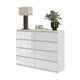 GABRIEL - Cassettiera a 8 cassetti - Credenza per camera da letto - Bianco lucido