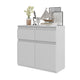 NOAH - Cassettiera con 2 cassetti e 2 ante - Credenza per camera da letto - Bianco Opaco