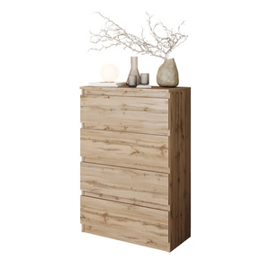 GABRIEL - Cassettiera a 4 cassetti - Credenza per camera da letto - Quercia Wotan