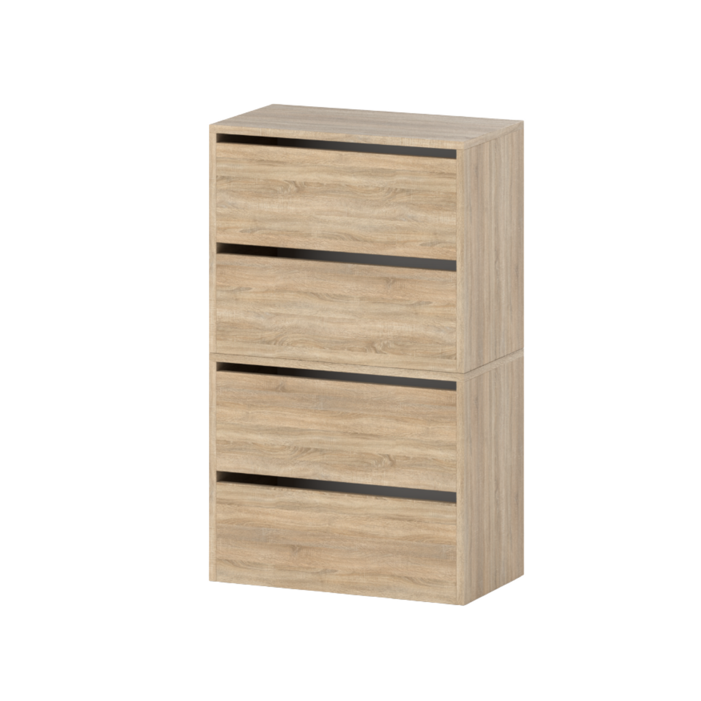 JACK - Scarpiera legno - Portaoggetti a 4 ripiani - Rovere Sonoma A100cm L60cm P36cm