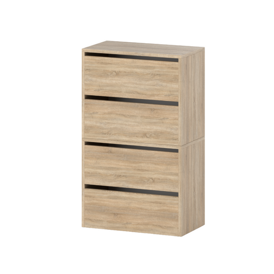 JACK - Scarpiera legno - Portaoggetti a 4 ripiani - Rovere Sonoma A100cm L60cm P36cm
