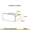 GABRIEL - Cassettiera a 10 cassetti (6+4) - Credenza per camera da letto - Antracite / Rovere Wotan