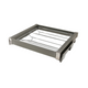 Portascarpe Estraibile per Armadio 60cm con Chiusura Ammortizzata - Alluminio/Cromo Grigio