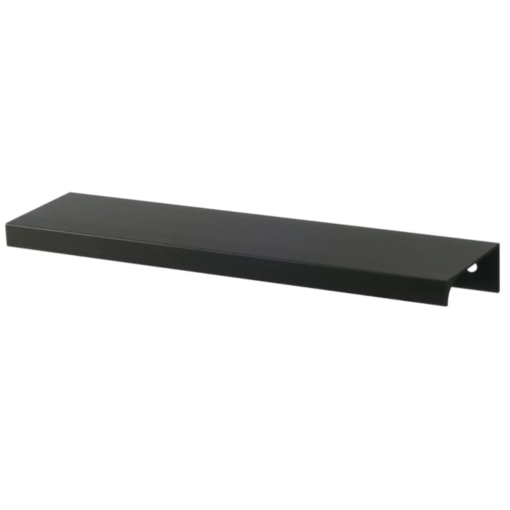 Maniglia per Mobili a Bordo Edge Grip Profilo Tondo - 64mm (Lunghezza Totale 84mm) - Nero Opaco