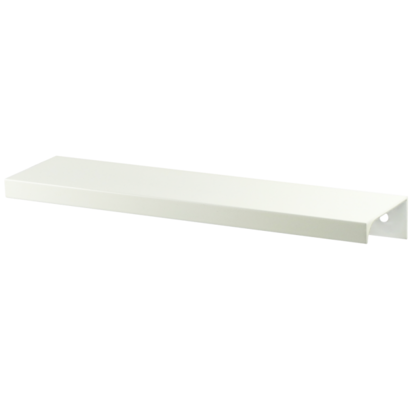 Maniglia per Mobili a Bordo Edge Grip in Alluminio Bianco - 64mm (Lunghezza totale 84mm)
