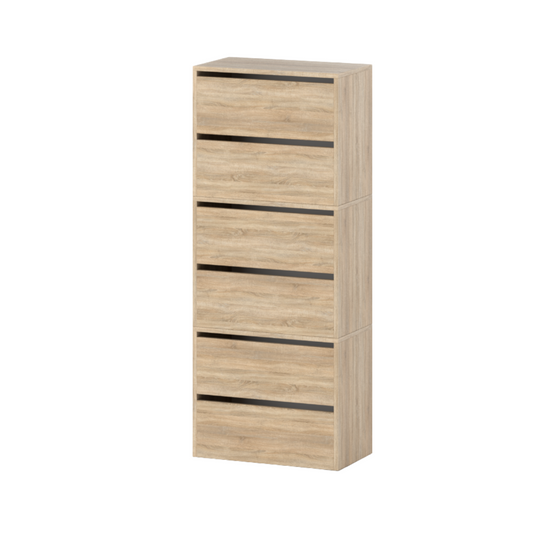 JACK - Scarpiera legno - Portaoggetti a 6 ripiani - Rovere Sonoma A150cm L60cm P36cm