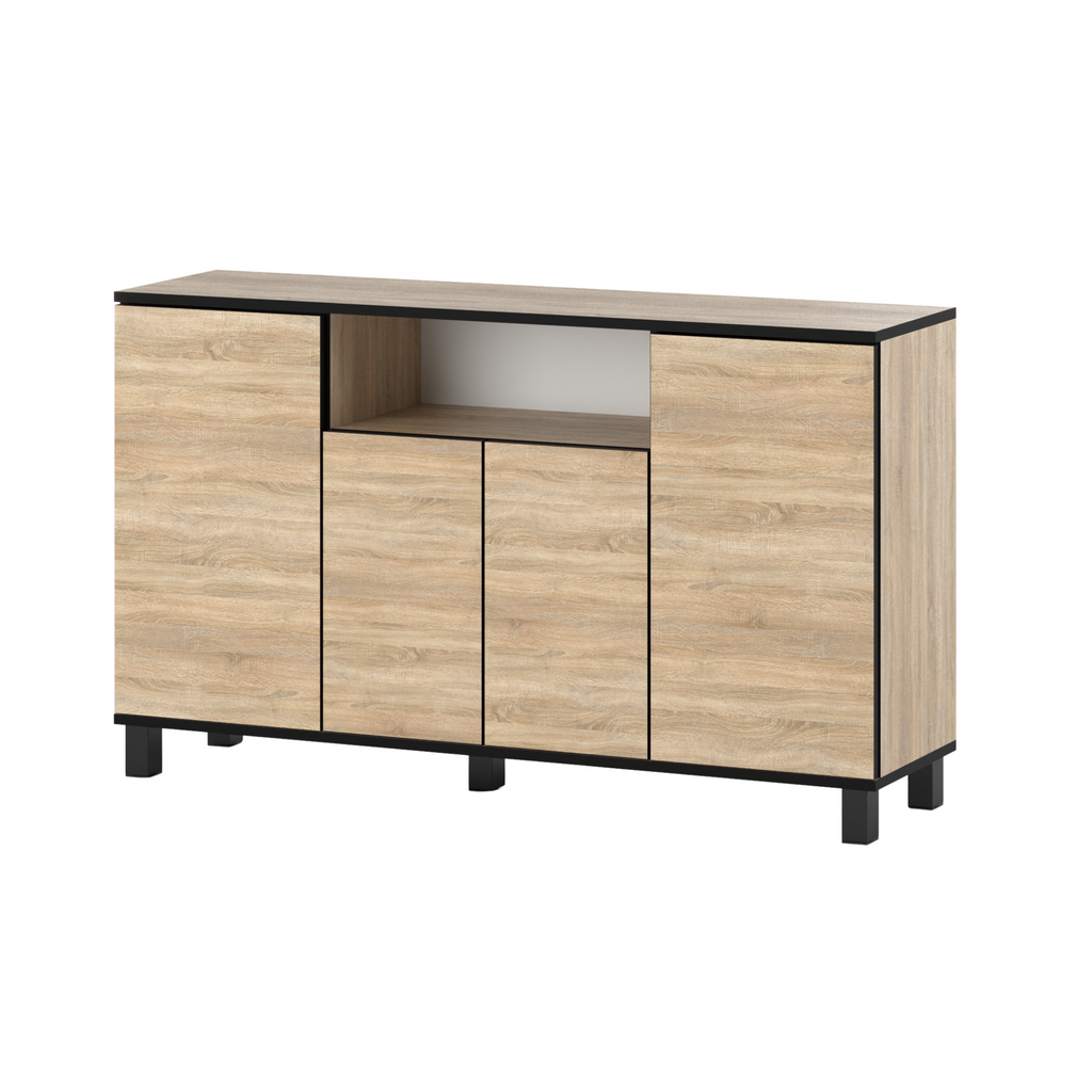 Credenza Buffet - Mobile da Cucina con 3 Cassetti Rovere Sonoma