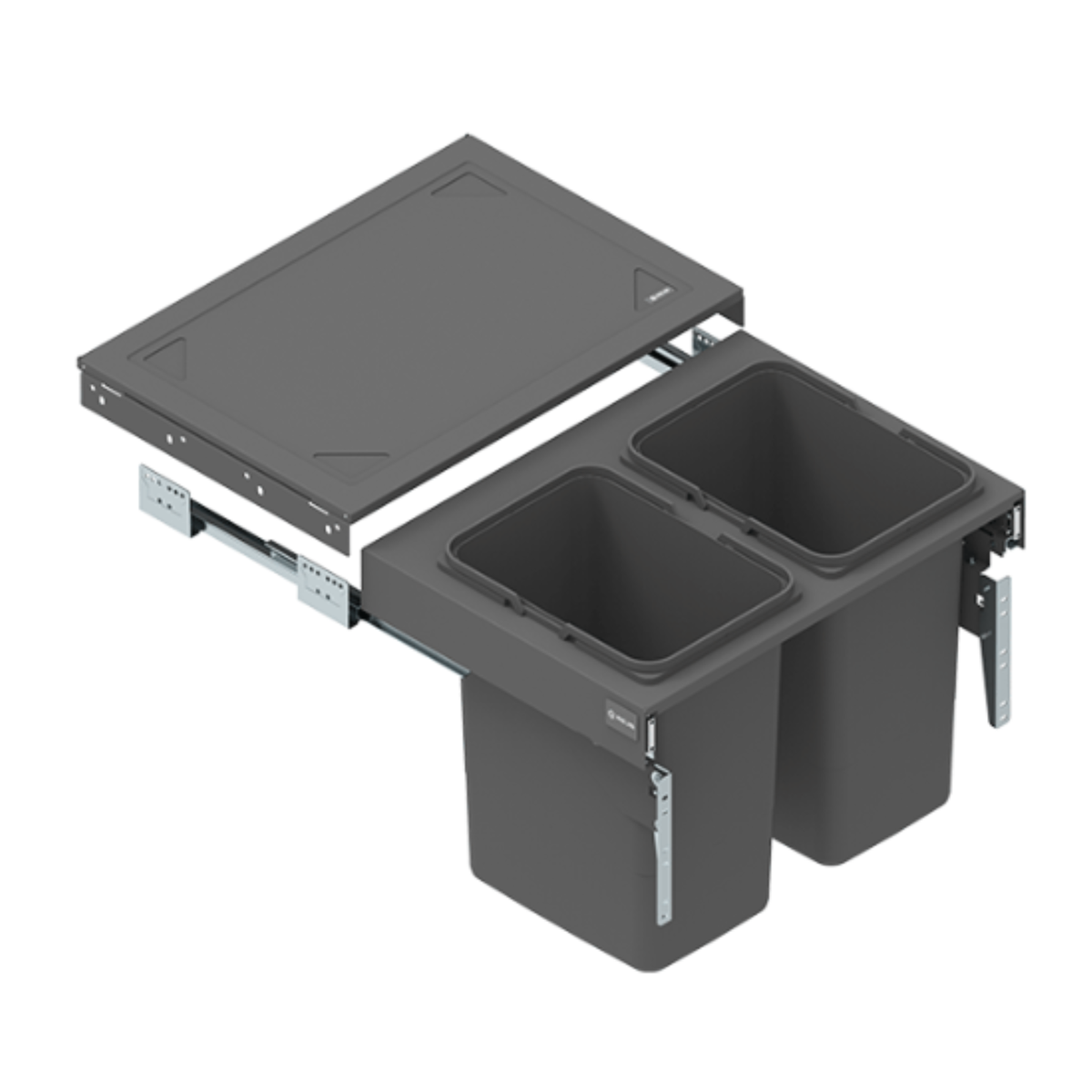 Pattumiera differenziata sottolavello 2 secchi (2x15L o 2x20L) - 60cm per cucina